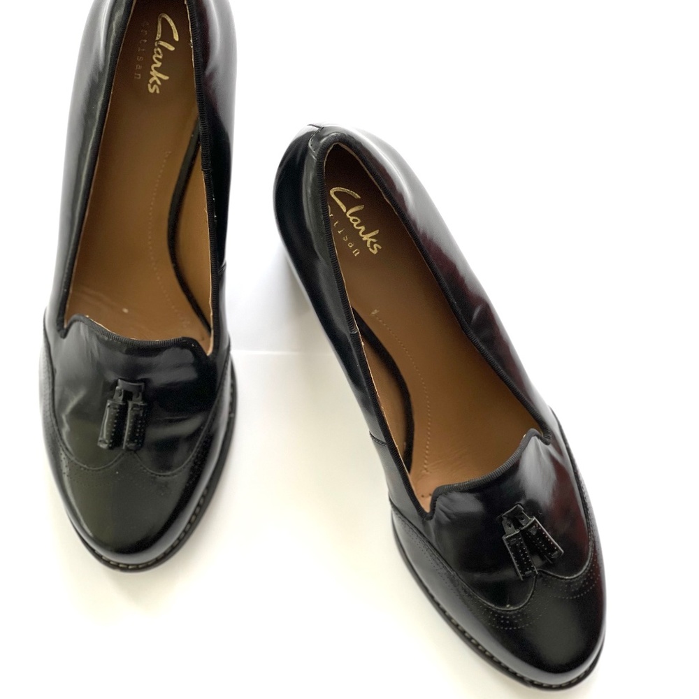 Clarks Heeled Tassel Loafers